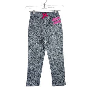 Hello Kitty Sweatpants Girls 7 Grey Knit School Casual Bottoms Spellout Sanrio